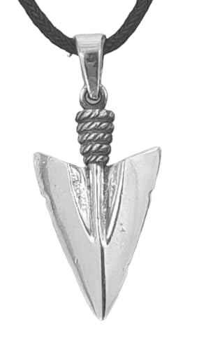 Kiss of Leather Anhänger Pfeilspitze aus 925 Sterling Silber mit Baumwollband SI.357 von Kiss of Leather