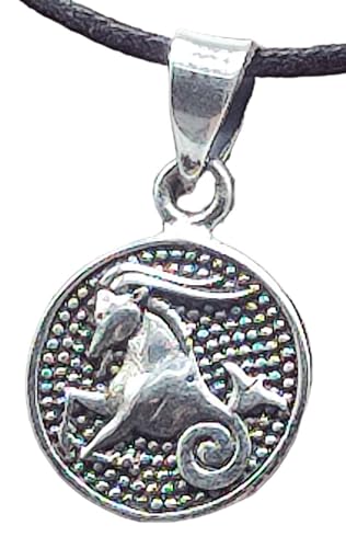 Kiss of Leather Anhänger Sternzeichen Steinbock aus 925 Sterling Silber mit Baumwollband Si. 444 von Kiss of Leather