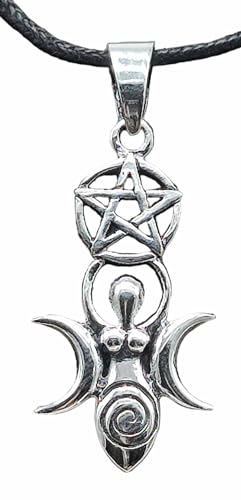 Kiss of Leather Anhänger Triple Goddess aus 925 Sterling Silber mit Baumwollband Si. 455 von Kiss of Leather
