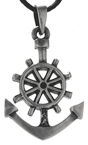 Kiss of Leather Anker Anhänger aus Zinn mit Baumwollband Zi. 112 von Kiss of Leather