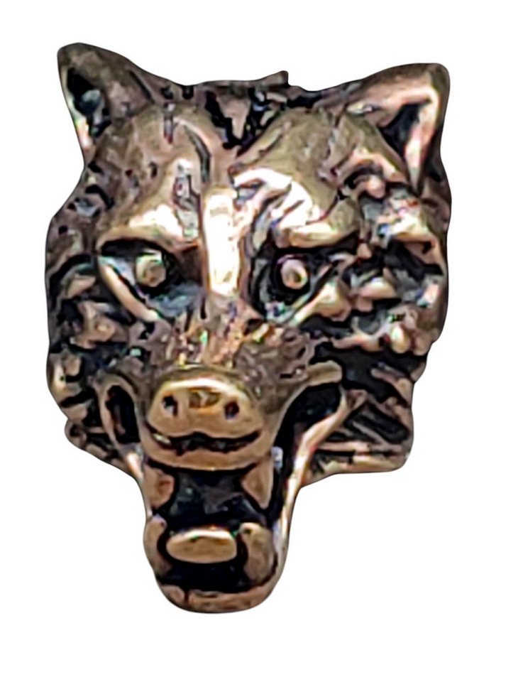 Kiss of Leather Diadem Bartperle Haarperle Bronze Wolf Wolfskopf Haar Bart Bartschmuck von Kiss of Leather