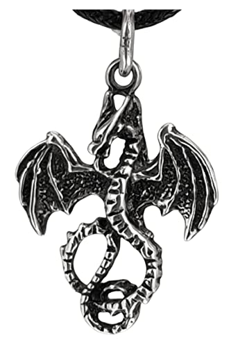 Kiss of Leather Drachen Anhänger aus 925 Sterling Silber mit Kette_65 cm SI.9 von Kiss of Leather