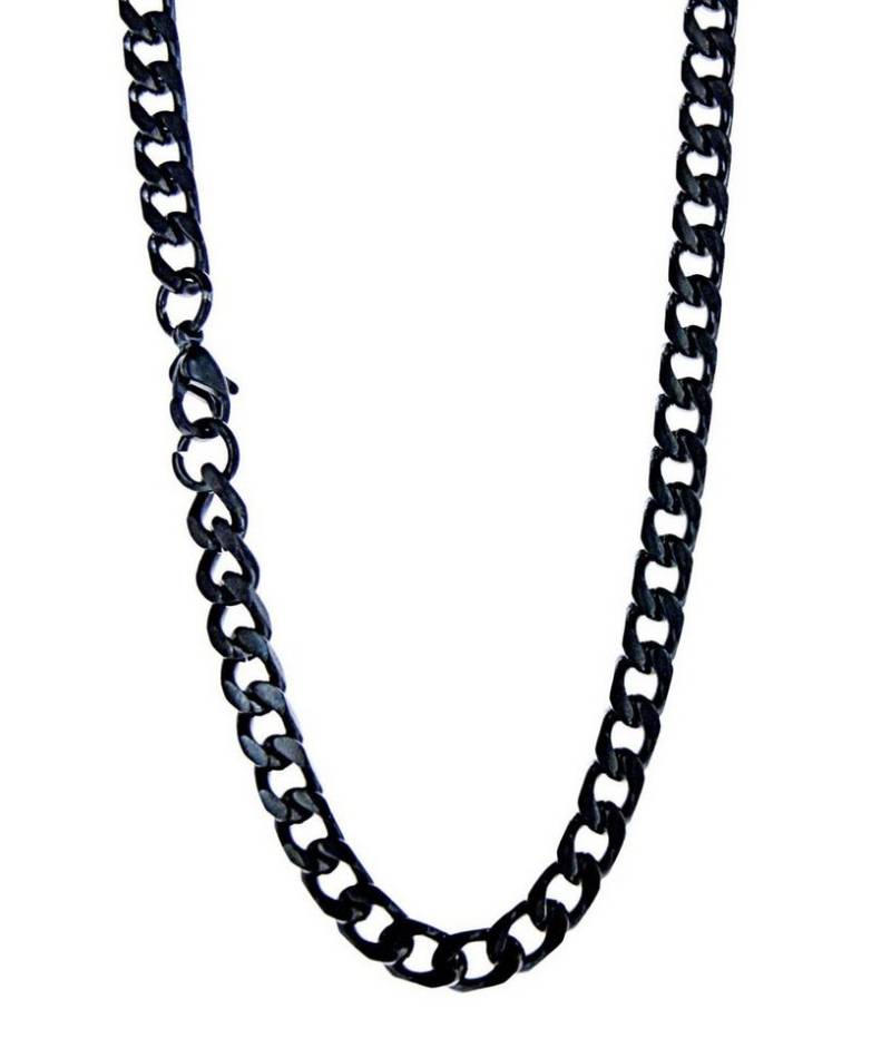 Kiss of Leather Edelstahlkette Panzerkette 5 mm - schwarz - Edelstahl von Kiss of Leather