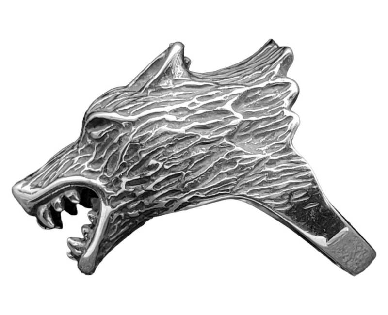 Kiss of Leather Fingerring RING WOLFSKOPF, GR. 55-70 (EDWO) - EDELSTAHL von Kiss of Leather
