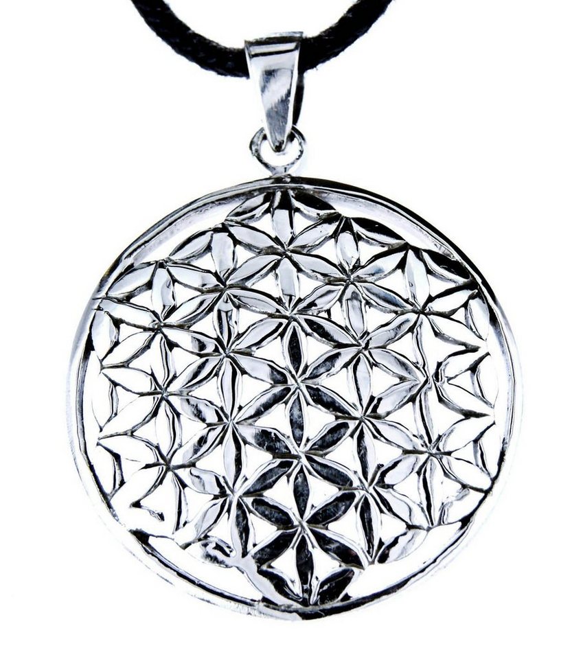 Kiss of Leather Kettenanhänger Blume des Lebens Anhänger 925 Silber Flower of Life Harmonie von Kiss of Leather