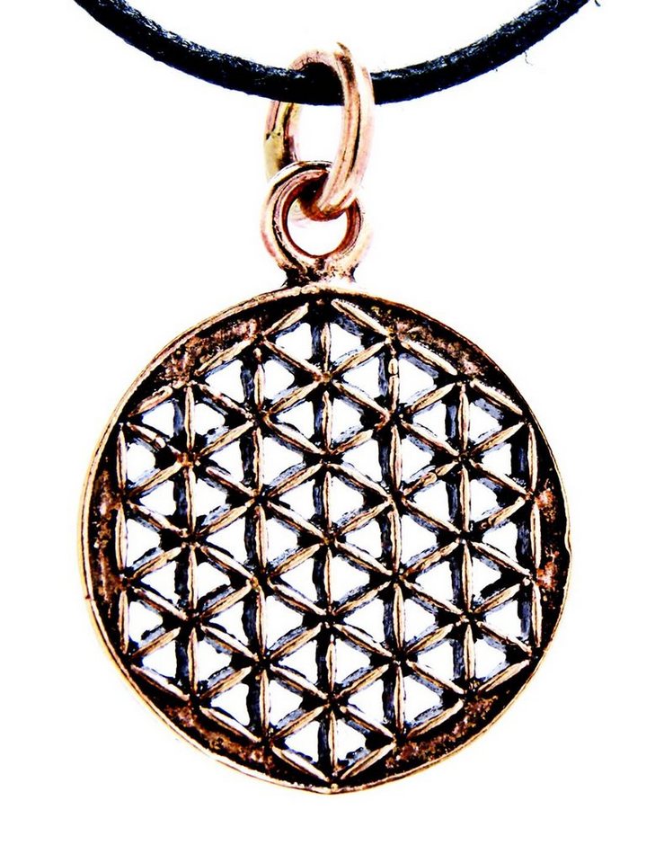 Kiss of Leather Kettenanhänger Blume des Lebens Anhänger Bronze Flower of Life Harmonie von Kiss of Leather