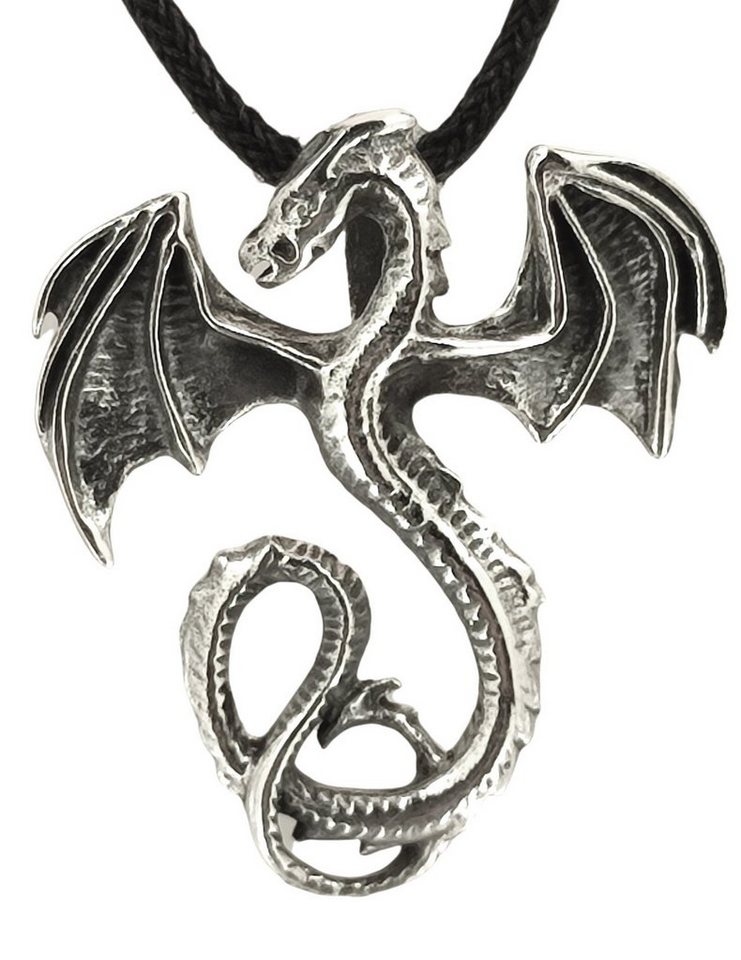 Kiss of Leather Kettenanhänger Drachen Anhänger 925 Sterling Silber Drache Dragon Fantasy Fabelwesen von Kiss of Leather