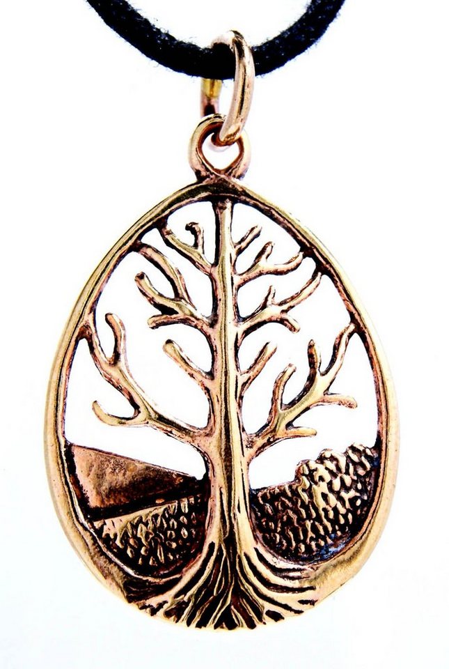 Kiss of Leather Kettenanhänger Lebensbaum Lebens Baum Tree of Life Yggdrasil Anhänger Bronze von Kiss of Leather