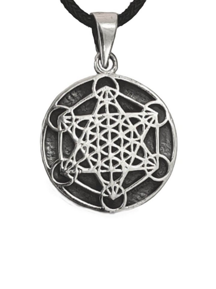 Kiss of Leather Kettenanhänger Metatrons Würfel 925 Sterling Silber Anhänger Symbol Engel Gott Metatron Nr. 426 von Kiss of Leather