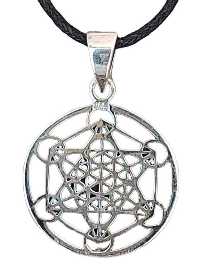 Kiss of Leather Kettenanhänger Metatrons Würfel 925 Sterling Silber Symbol Engel Gott Metatron von Kiss of Leather