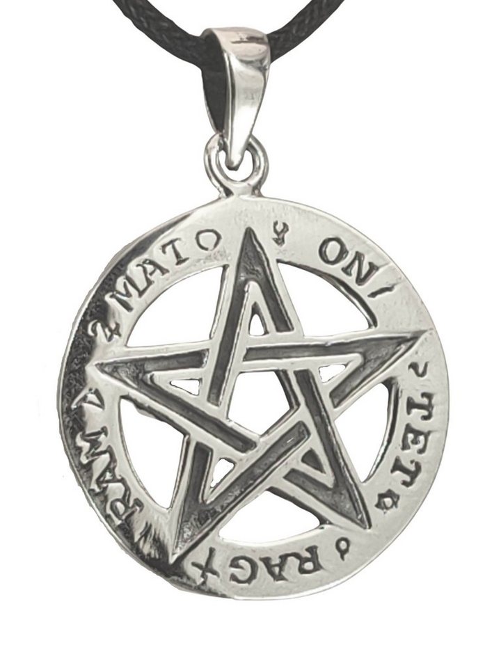 Kiss of Leather Kettenanhänger Pentagramm 925 Silber Anhänger Schutz Tet Rag Ram Mat On Tetragrammaton von Kiss of Leather