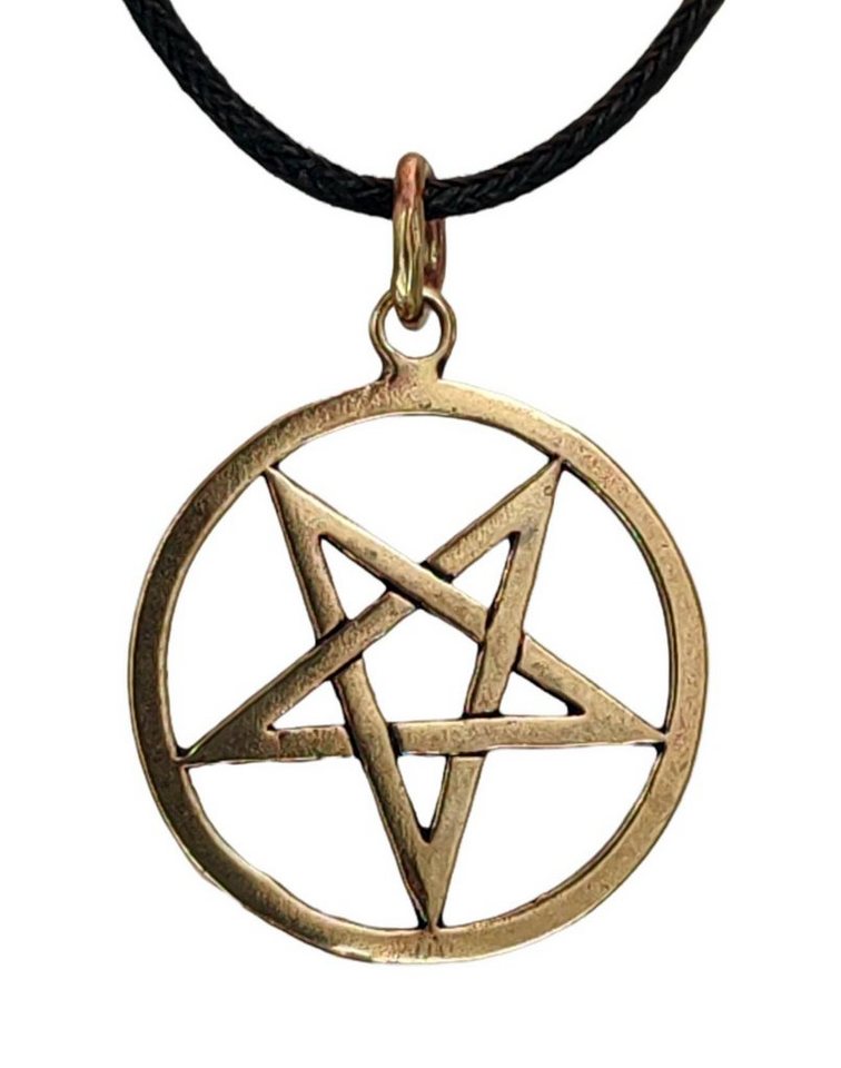 Kiss of Leather Kettenanhänger Pentagramm Anhänger Bronze Drudenfuß Satan Teufel schwarze Magie Pentacle von Kiss of Leather