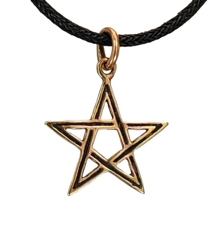 Kiss of Leather Kettenanhänger Pentagramm Anhänger Bronze weiße Magie Schutz Zauber Hexe Pentagram Pentacle von Kiss of Leather