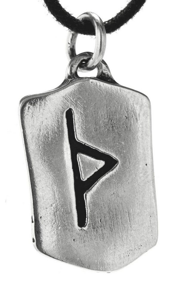 Kiss of Leather Kettenanhänger Rune Thurisaz 925 Sterling Silber Buchstabe TH von Kiss of Leather