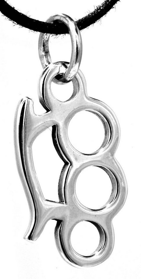 Kiss of Leather Kettenanhänger Schlagring Knuckle Duster Schlag Ring Silber 925 Silberanhänger von Kiss of Leather