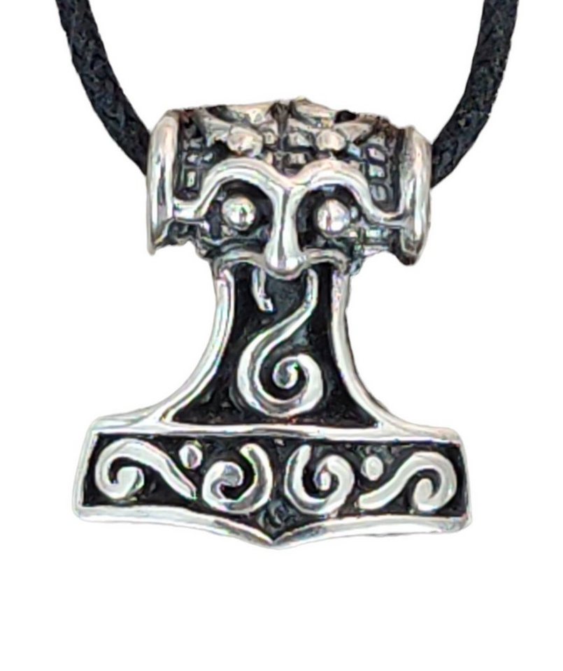 Kiss of Leather Kettenanhänger Thorshammer Anhänger 925 Silber Thor Mjöllnir Knotenmuster von Kiss of Leather