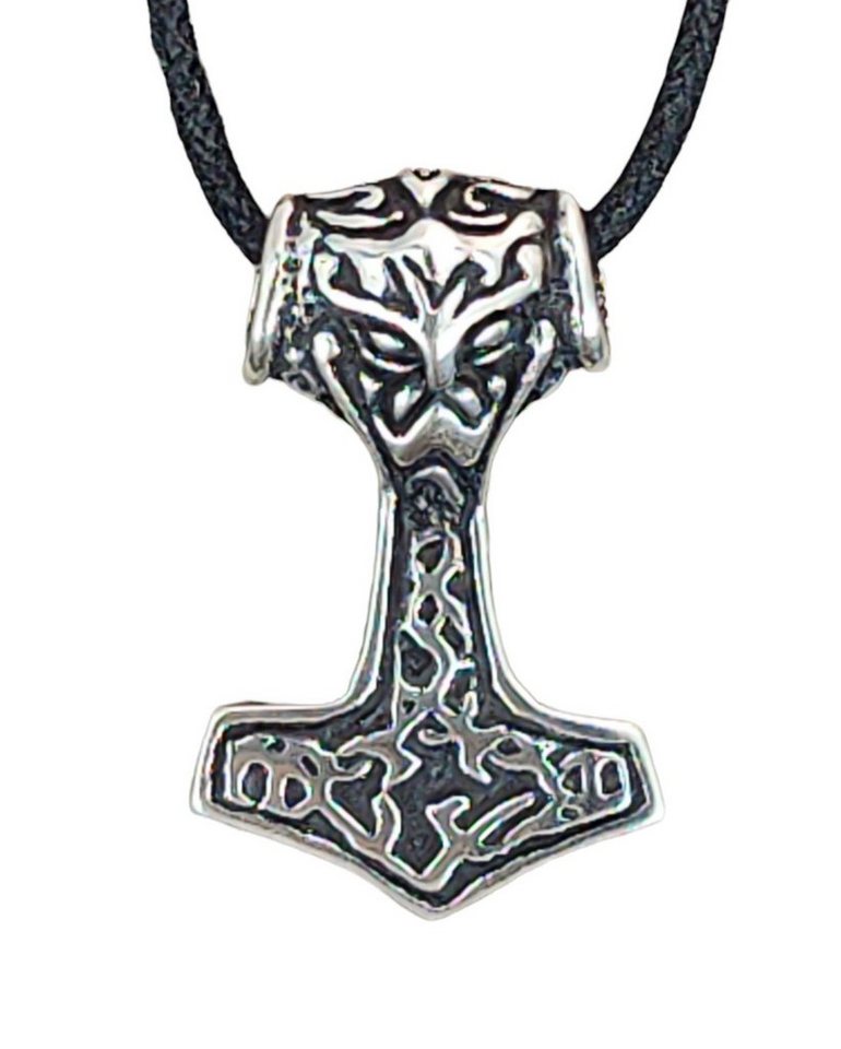 Kiss of Leather Kettenanhänger Thorshammer Anhänger 925 Silber mit Königskette Thorhammer Thor Mjölnir von Kiss of Leather