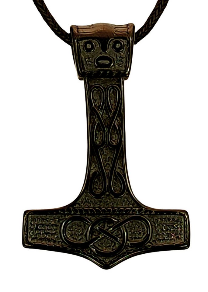 Kiss of Leather Kettenanhänger Thorshammer schwarz Thor Hammer Thors Odin Anhänger aus Edelstahl von Kiss of Leather