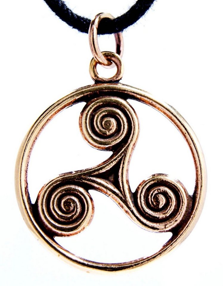 Kiss of Leather Kettenanhänger Triskelen Anhänger Bronze Triskel Dreier Spirale Triskele Kelten Amulett von Kiss of Leather