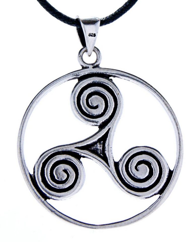 Kiss of Leather Kettenanhänger Triskelen Triskel Triskele Spirale, 925 Silber (Sterlingsilber) von Kiss of Leather