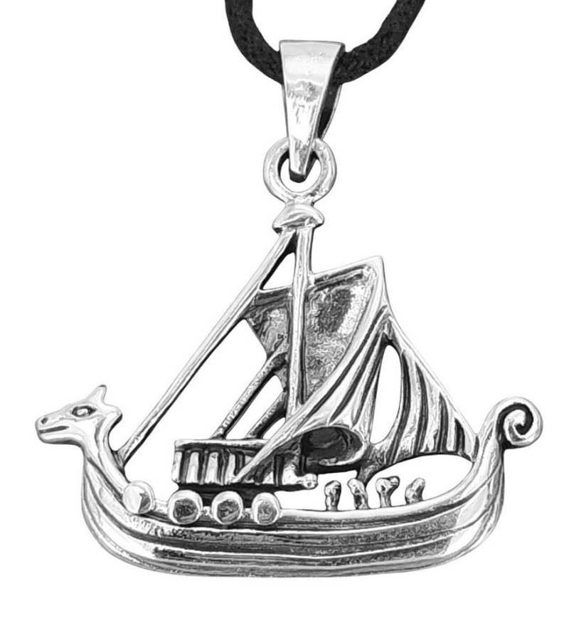 Kiss of Leather Kettenanhänger Wikingerschiff Anhänger 925 Silber Wikinger Schiff Boot Drachenboot von Kiss of Leather