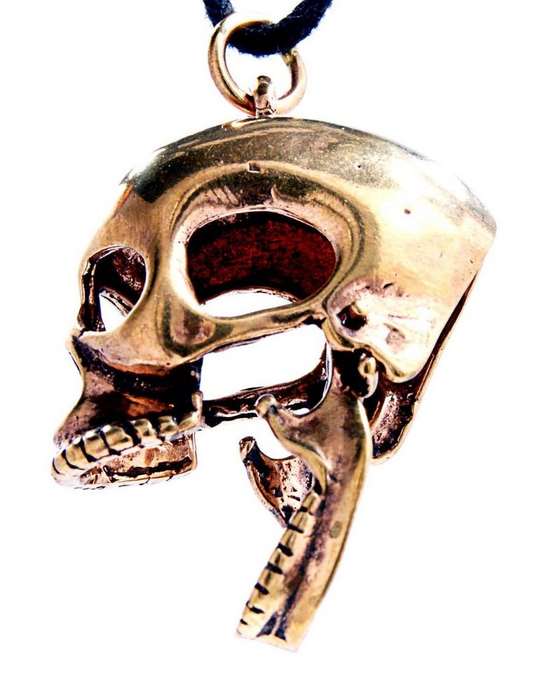 Kiss of Leather Kettenanhänger großer Totenkopf Schädel Skull Biker Rocker Anhänger Bronze von Kiss of Leather