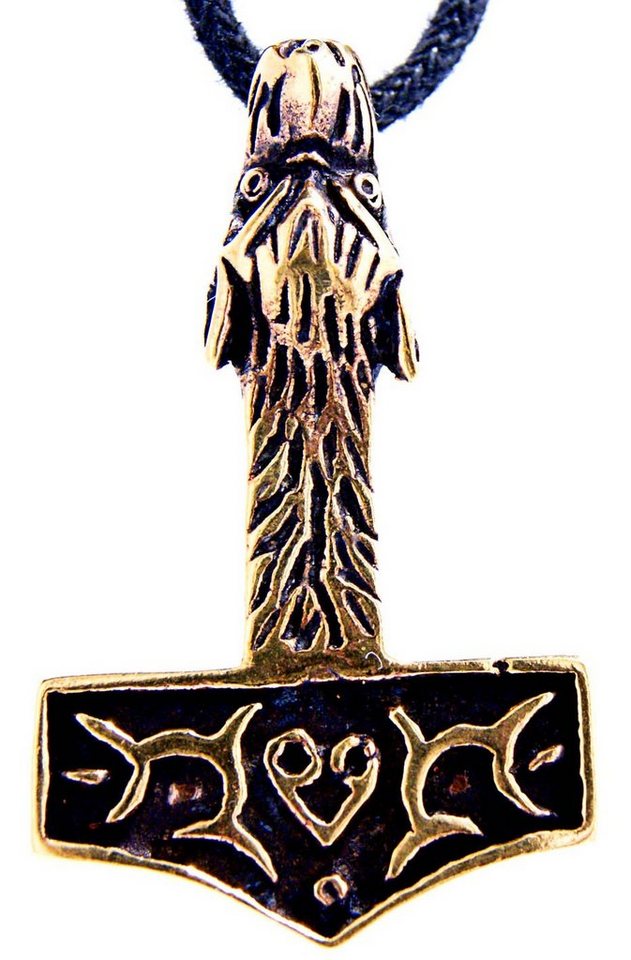 Kiss of Leather Kettenanhänger horshammer Bronze Anhänger Mjölnir Nordisch Wikinger Thor Thorhammer von Kiss of Leather