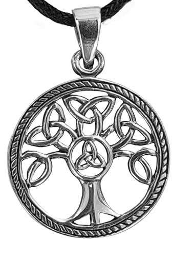 Kiss of Leather Lebensbaum Anhänger aus 925 Sterling Silber mit Kette 45-65 cm SI.167 von Kiss of Leather