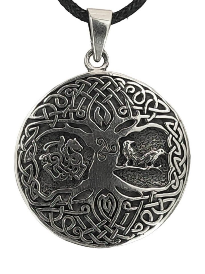 Kiss of Leather Medallionanhänger Lebensbaum Sleipnir Slepner achtbeiniges Pferd Odin acht beinig Anhänger 925 Nr.405 von Kiss of Leather