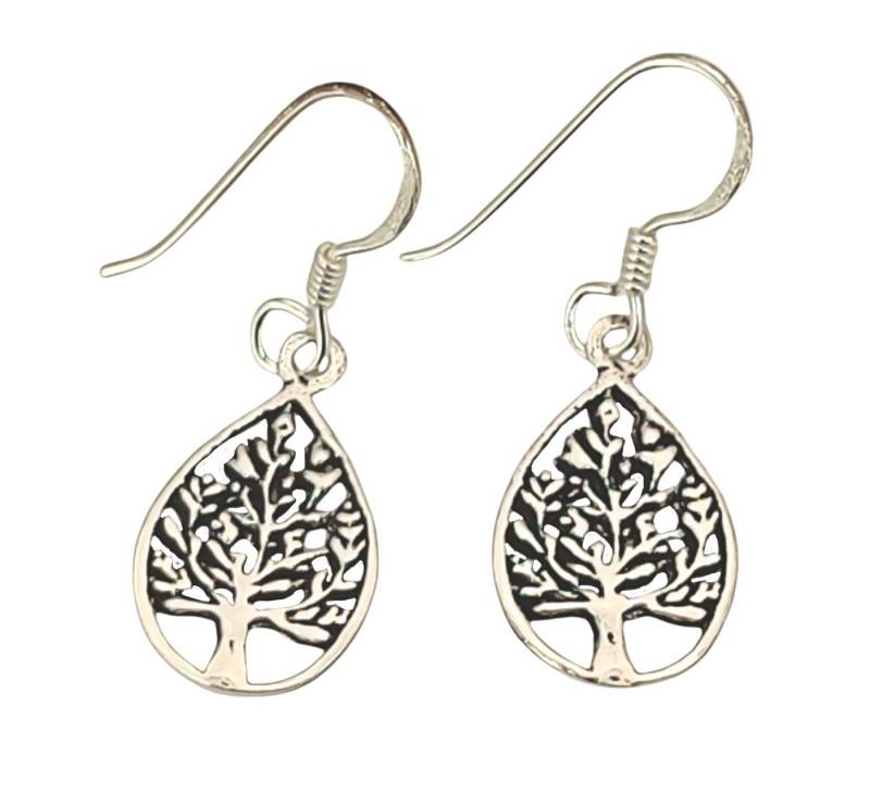 Kiss of Leather Ohrhänger-Set Ohrhänger Lebensbaum Tree of Life 925 Silber Ohrring Ohr Paarpreis von Kiss of Leather