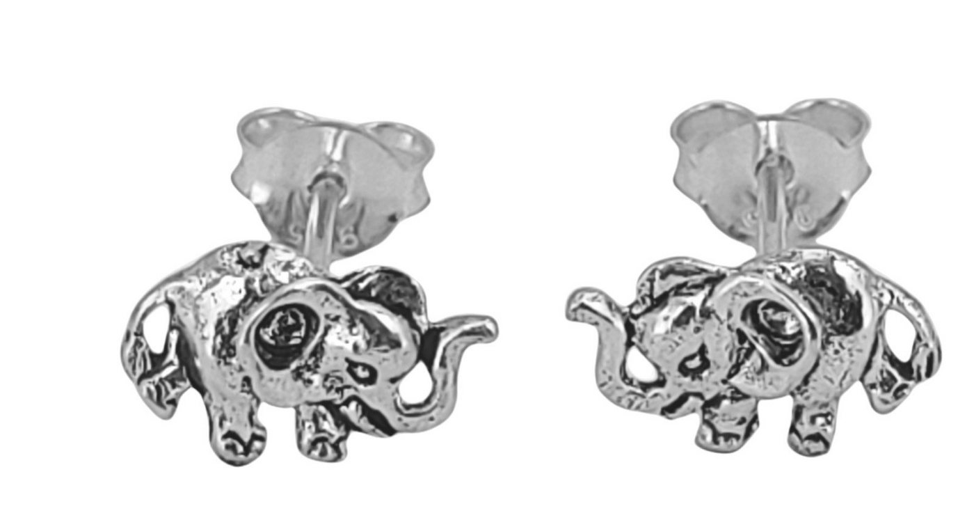 Kiss of Leather Ohrstecker-Set Elefant Ohrring 925 Silber Ohrringe Ohr Paarpreis Sterling Silber von Kiss of Leather