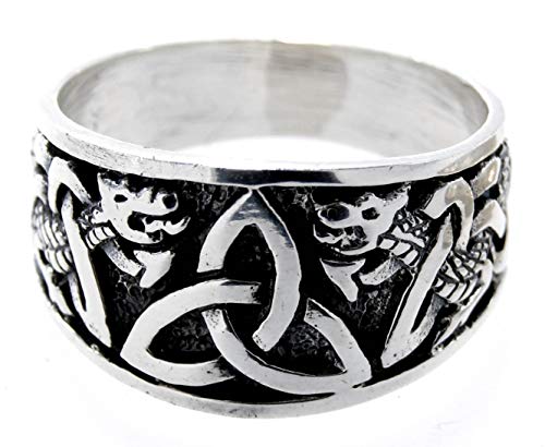 Kiss of Leather Ring Trinity Triqueta aus 925 Sterling Silber, Gr. 52-74 (70 (22.3)) von Kiss of Leather