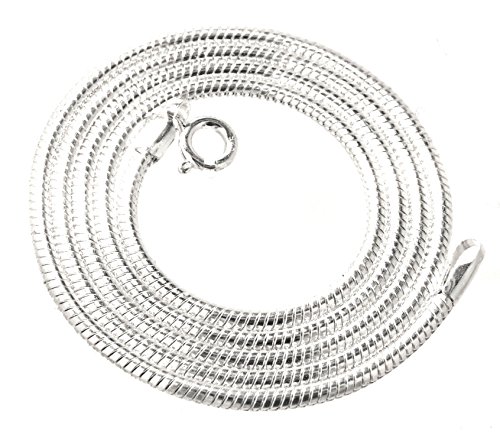 Kiss of Leather Schlangenkette aus 925 Sterling Silber, ca. 2 mm dick, ca. 45-65 cm lang. (55) von Kiss of Leather