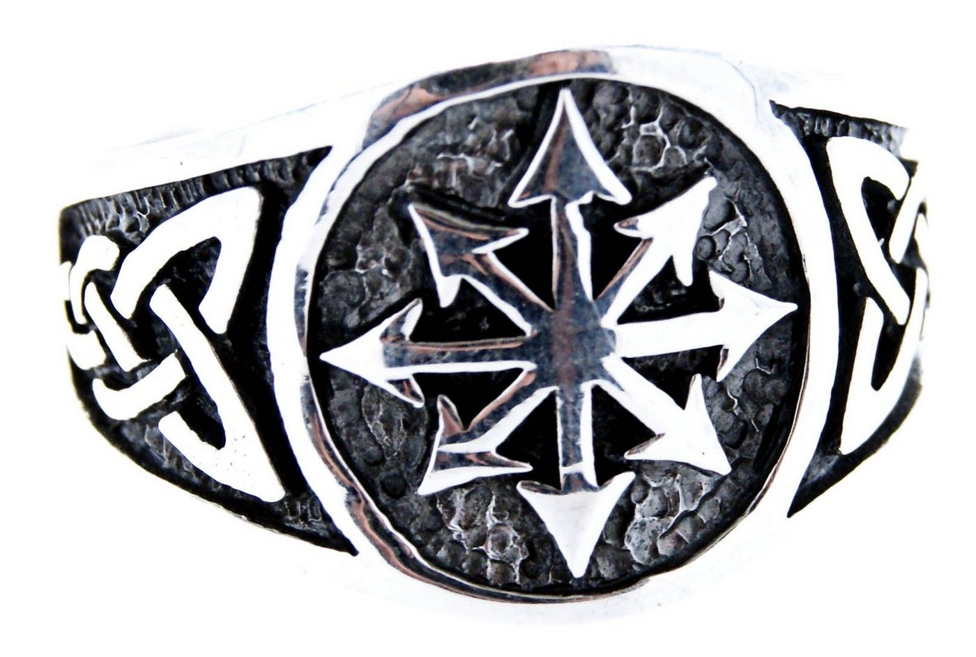 Kiss of Leather Silberring Ring Fingerring Chaosstern, Gr. 52-76 Chaos Stern Magie von Kiss of Leather