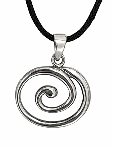 Kiss of Leather Spiralen Anhänger aus 925 Sterling Silber mit Kette 45-65 cm SI. 22 von Kiss of Leather