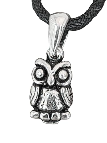Kiss of Leather zierlicher Eulen Anhänger aus 925 Sterling Silber mit Kette 45-65 cm (45) SI.207 von Kiss of Leather