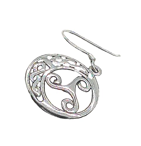 Triskele im Mond Ohrringe Ohrhänger aus 925 Sterling Silber or. 26 von Kiss of Leather