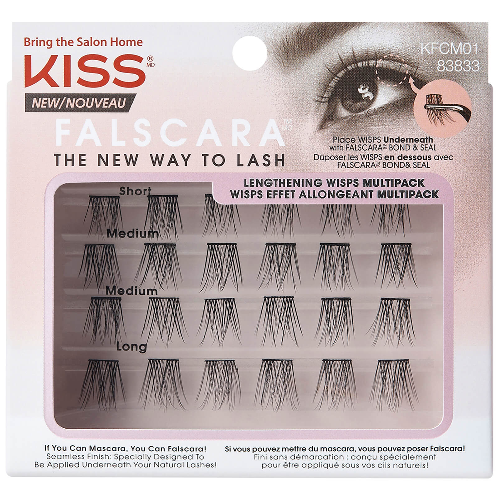 KISS Falscara Künstliche Wimpern Multi (verschiedene Optionen) - Option: 01 - Verlängerung von Kiss