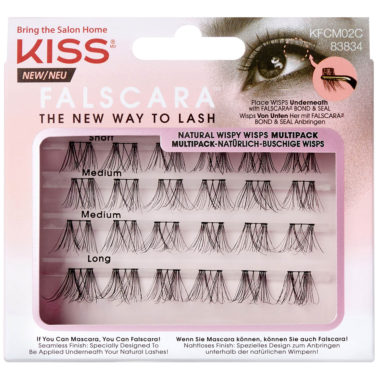 KISS Falscara Künstliche Wimpern Multi (verschiedene Optionen) - Option: 02 - Natürlich zart von Kiss