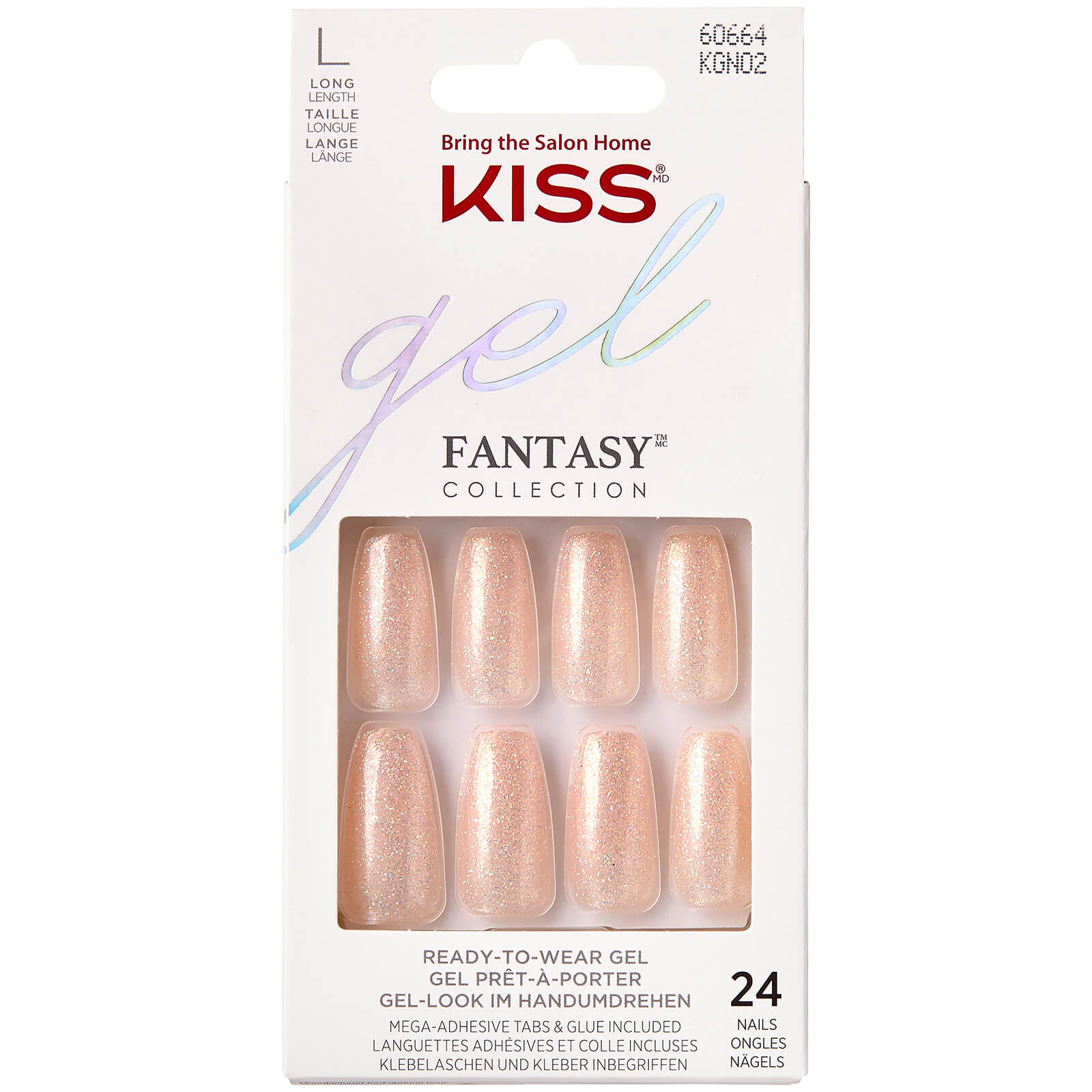 KISS Gel-Fantasy-Nägel (verschiedene Farbtöne) - Farbton: #fdccbe||Kandiszucker von Kiss