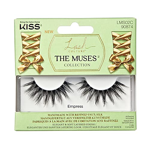 KISS Lash Couture False Eyelashes, The Muses Collection, Wimpern Style ‘Empress’, 1 Paar von KISS