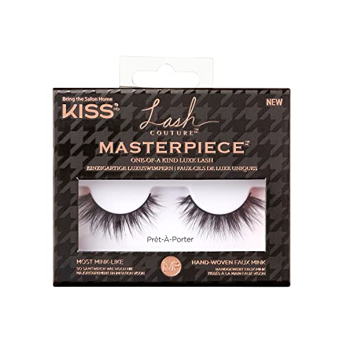 KISS Lash Couture Masterpiece Hand-Woven False Eyelashes, handgefertigte Wimpern ‘Prêt-À-Porter’, 1 Paar von KISS