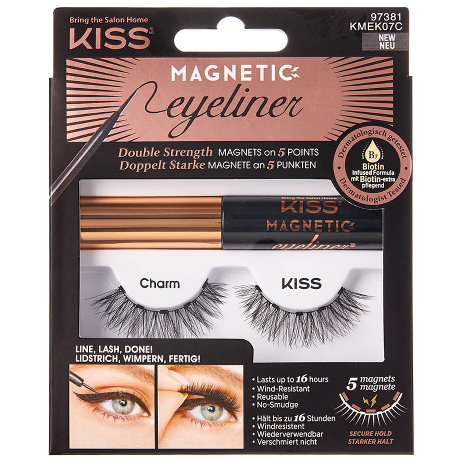 KISS Magnetischer Eyeliner/Wimpern (verschiedene Optionen) - Option: Zauber von Kiss