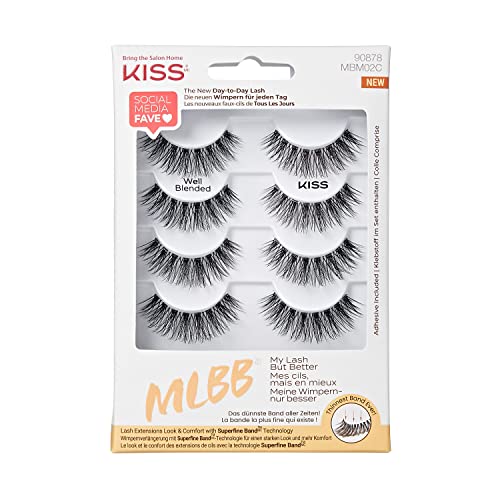 KISS My Lash But Better False Eyelashes, Wimpern Multipack, ‘Well Blended’, 4 Paar von KISS