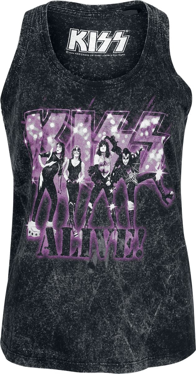 Kiss Alive Top anthrazit in L von Kiss