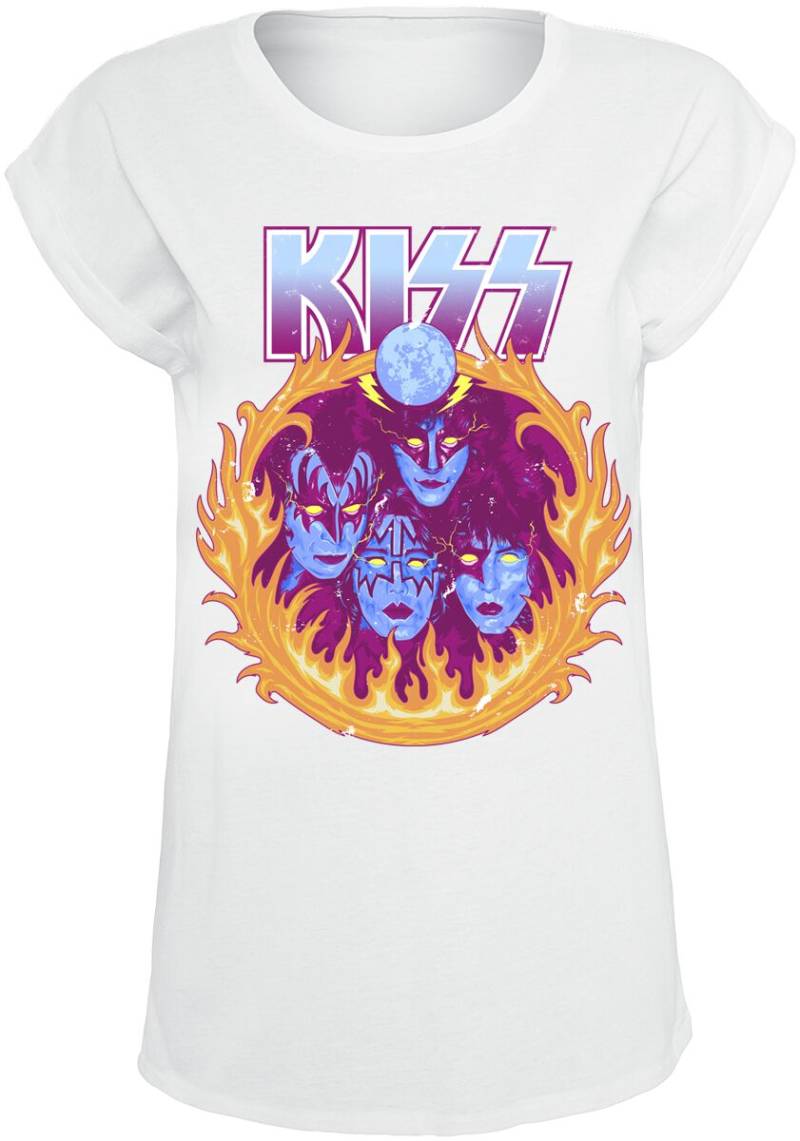 Kiss Creatures In Flames T-Shirt weiß in M von Kiss