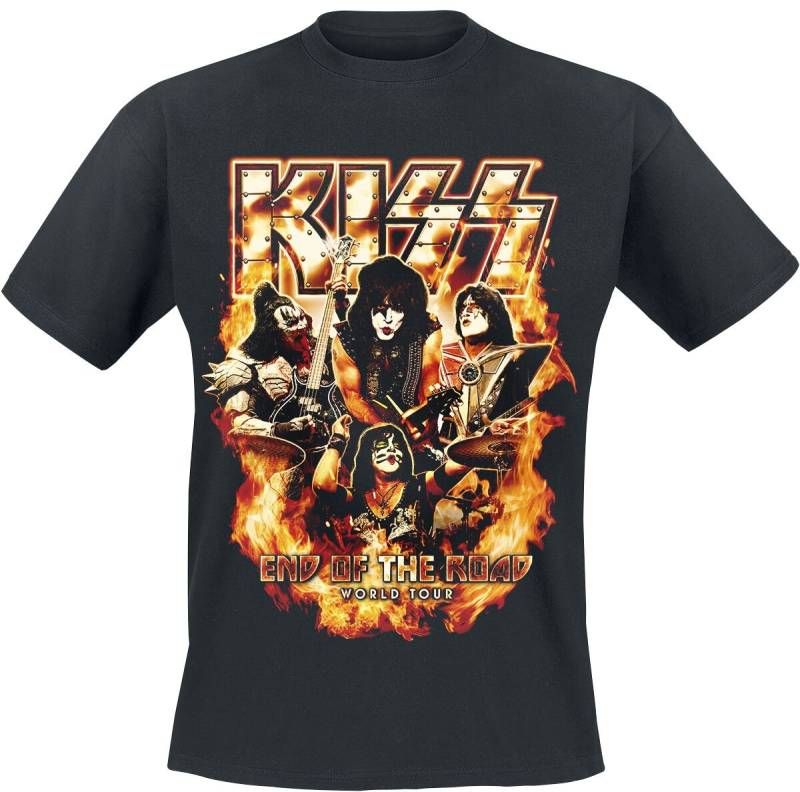 Kiss EOTR Tour 2023 On Fire T-Shirt schwarz in XXL von Kiss