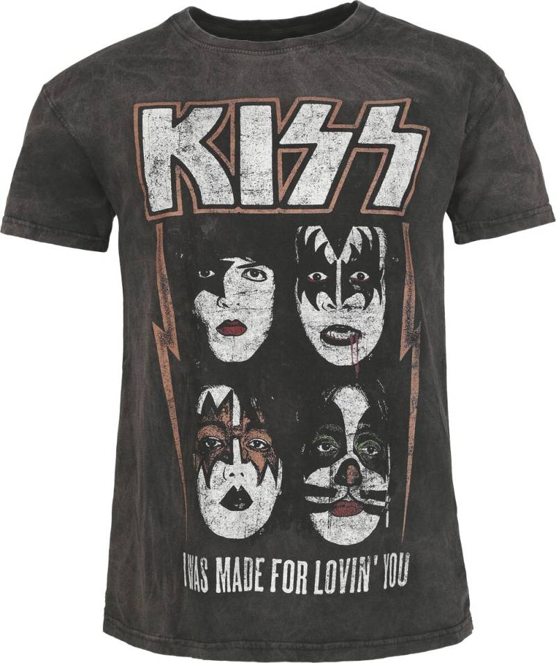 Kiss I Was Made For Lovin' You T-Shirt grau in S von Kiss