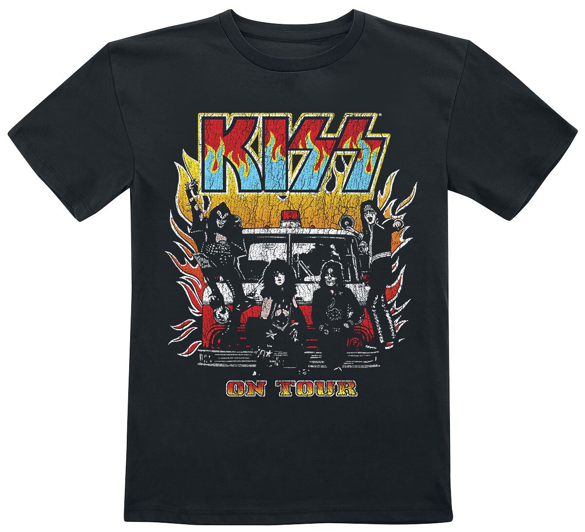 Kiss Kids - On Fire T-Shirt schwarz in 98/104 von Kiss