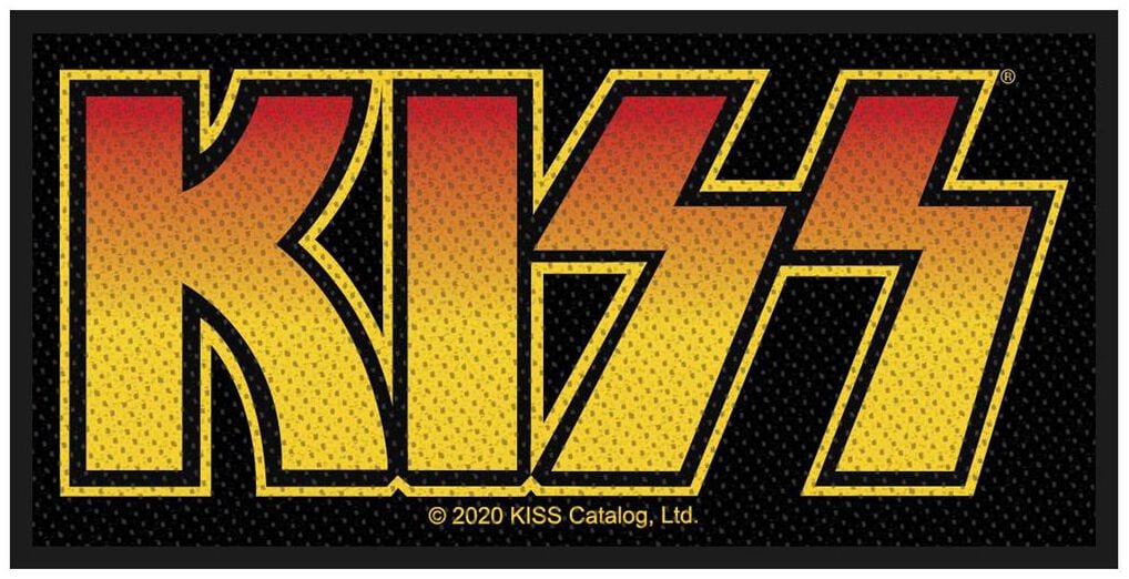 Kiss Kiss Logo Patch schwarz gelb rot von Kiss